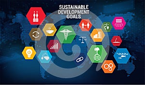 SDG - Sustainable Development Goals - Vector banner photo